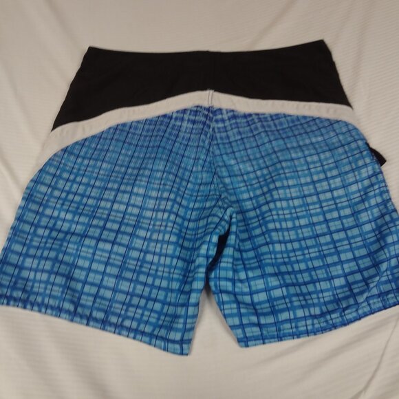 RON JON SURF SHOP BLUE CHECKERS BOARD SWIM SHORTS MENS SIZE 40 K432 - Picture 4 of 8